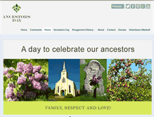 Tablet Screenshot of ancestorsday.org